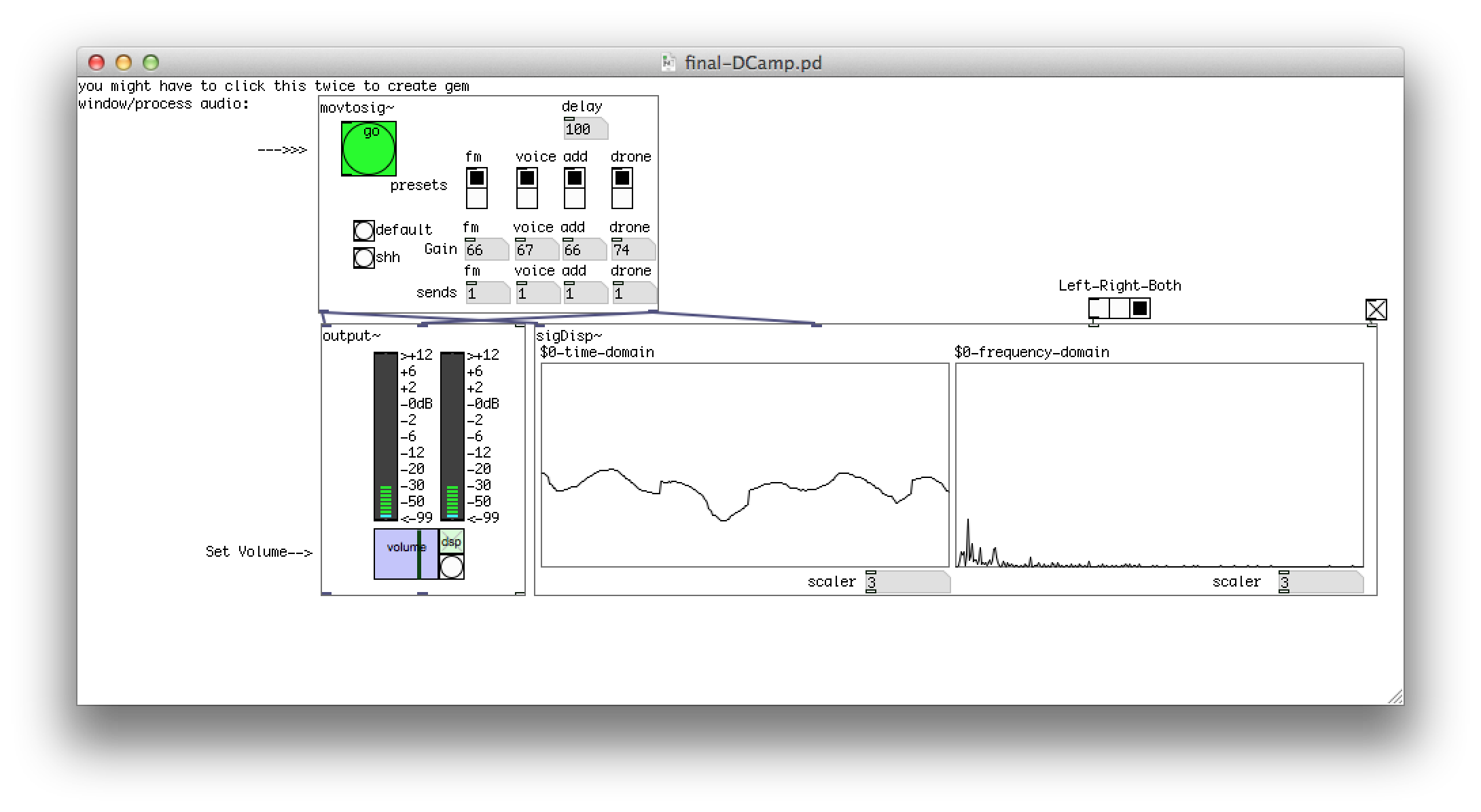 Transcode Pure Data Patch